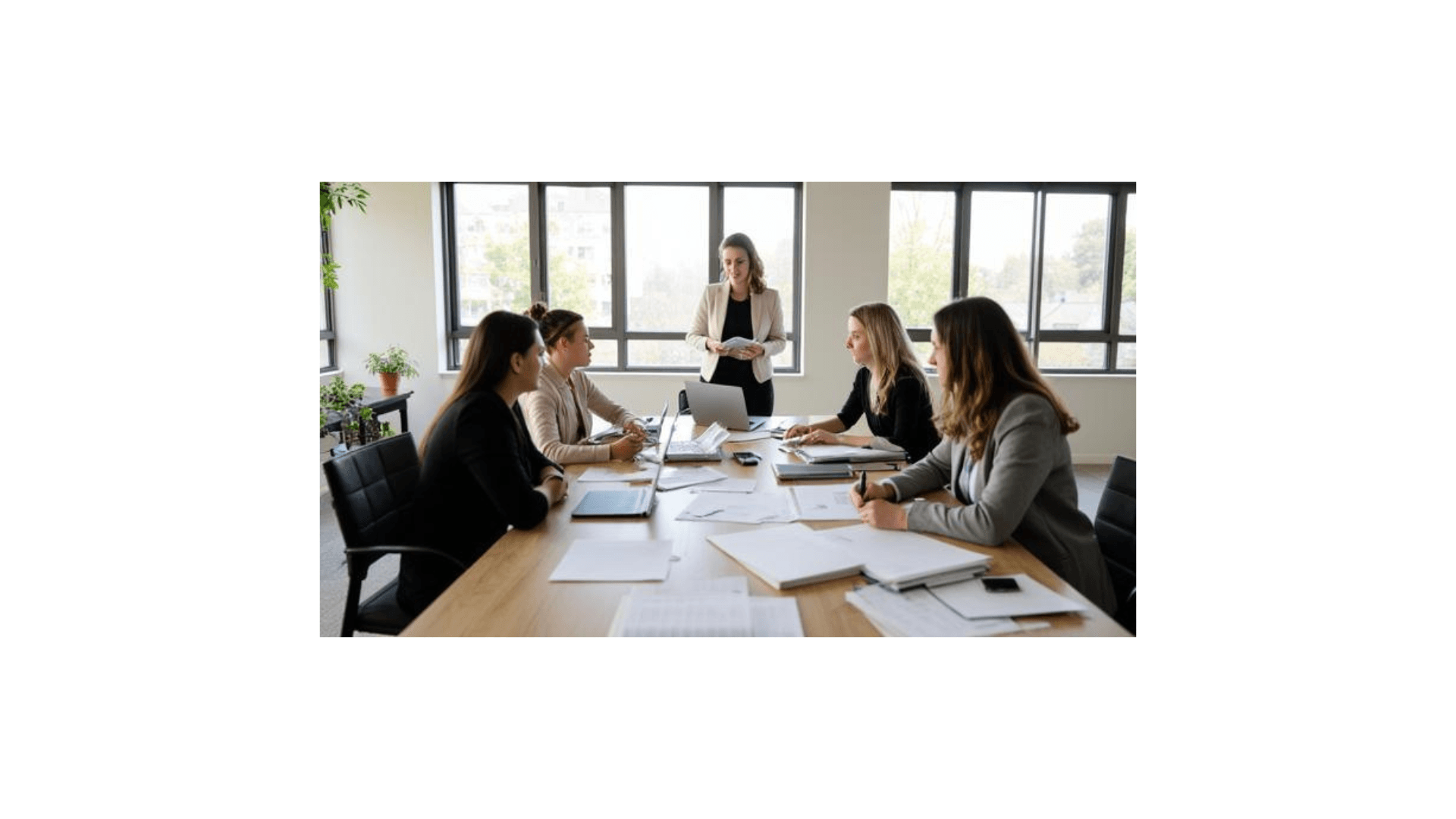 Team meeting representing direct conversations and human-assisted support